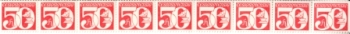 2398 - větší celek 9 známek - vodorovně s číslem na zadní straně ** - 1979